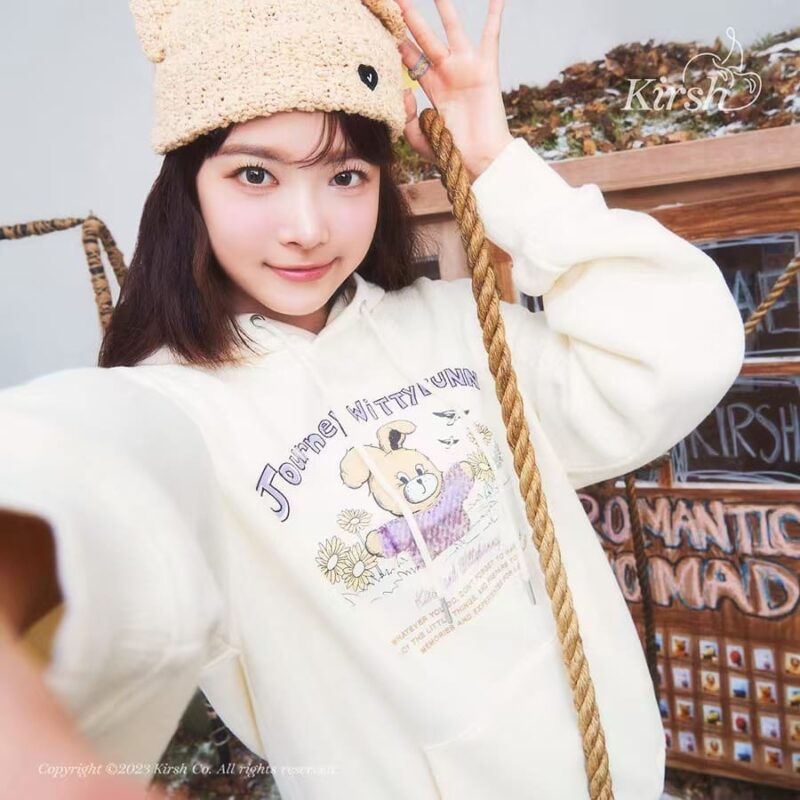 超可爱的毛绒绒兔兔 加绒连帽卫衣