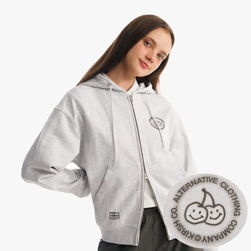 超级多细节的双头拉链连帽卫衣