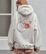 A Stray Cat刺绣连帽加绒卫衣