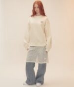 Love Chu Bear蝴蝶结刺绣加绒卫衣