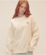 Love Chu Bear蝴蝶结刺绣加绒卫衣