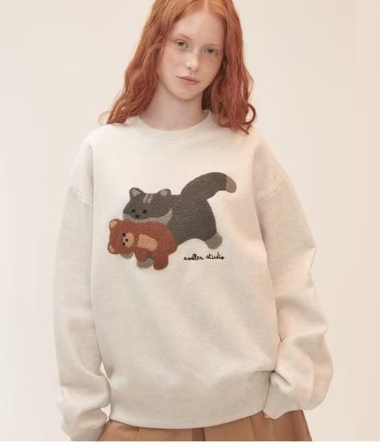 Cat Biting Litter 爆款加绒卫衣