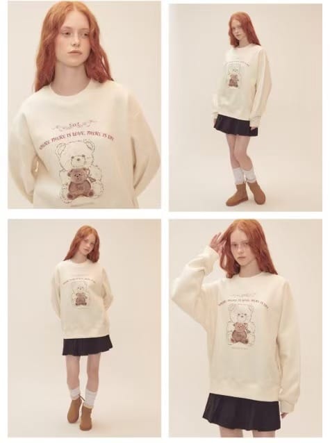 Love Life Bear 爆款刺绣加绒卫衣