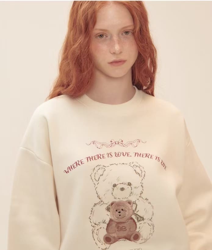 Love Life Bear 爆款刺绣加绒卫衣