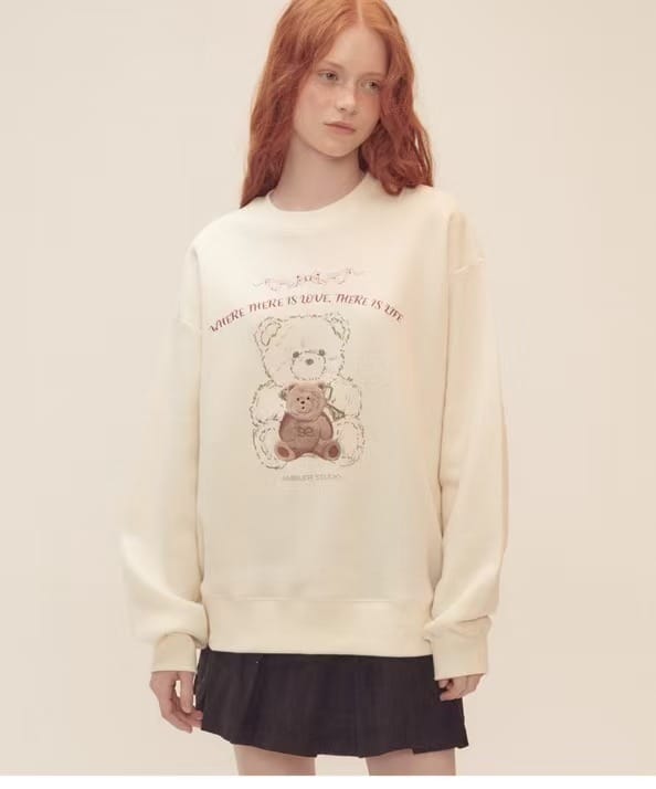 Love Life Bear 爆款刺绣加绒卫衣