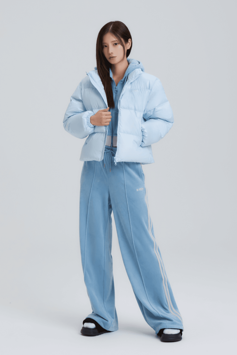 『北美独家折扣』冰激凌蓝短款羽绒服