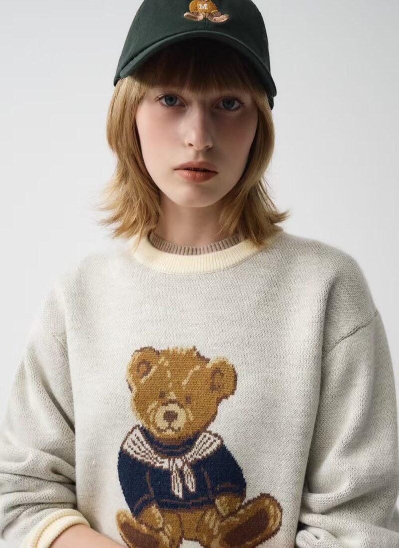 韩国ins大爆款 温柔又可爱的小熊毛衣