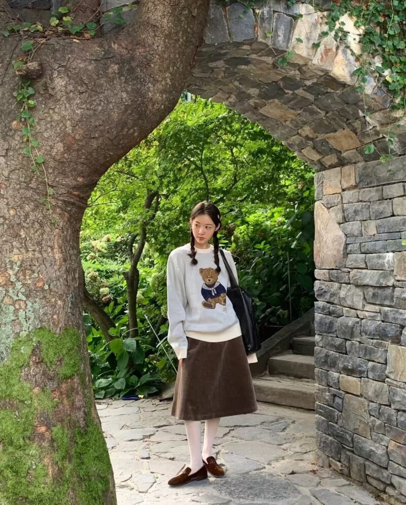 韩国ins大爆款 温柔又可爱的小熊毛衣