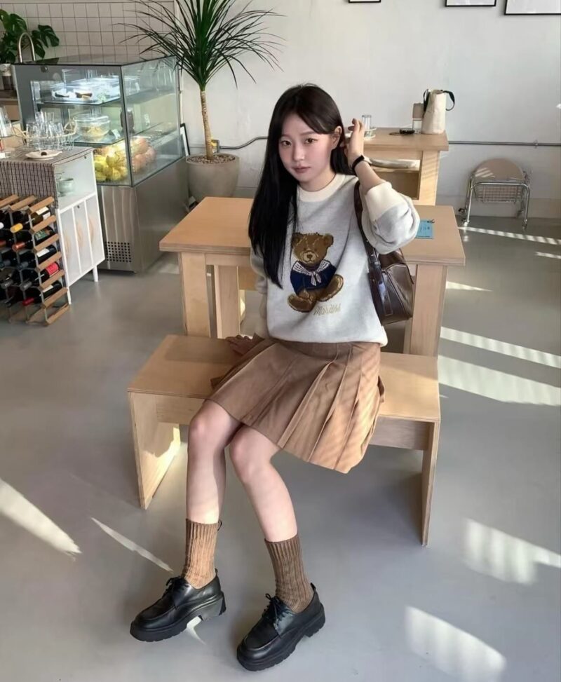 韩国ins大爆款 温柔又可爱的小熊毛衣