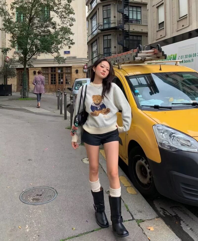 韩国ins大爆款 温柔又可爱的小熊毛衣