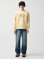 『北美独家款』加绒刺绣卫衣男女同款 奶油黄