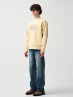 『北美独家款』加绒刺绣卫衣男女同款 奶油黄