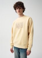 『北美独家款』加绒刺绣卫衣男女同款 奶油黄