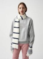 『北美独家款』加绒刺绣卫衣男女同款 浅灰色