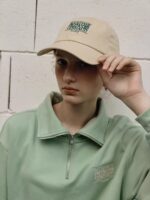 Marithe 糖果色小标帽子 浅奶油黄