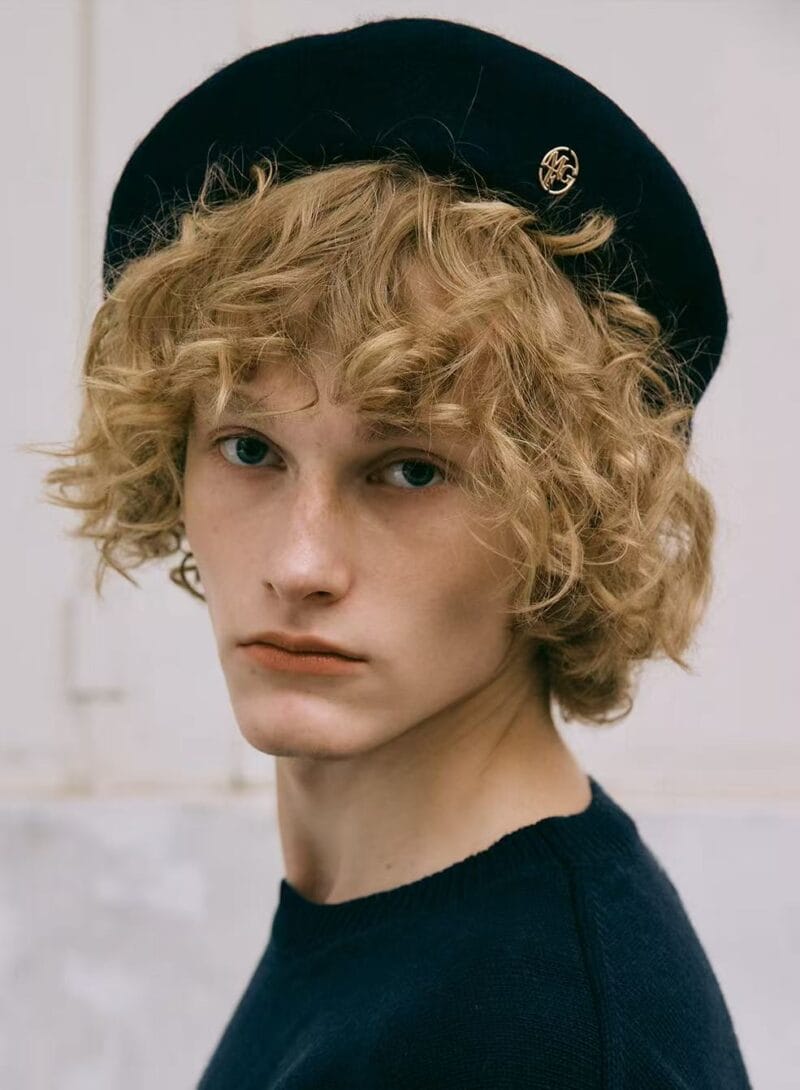 Marithe 超多明星同款的羊毛贝雷帽金标款 藏蓝