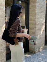 LEONIE 100%牛皮+马毛 托特包