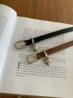 LEONIE 100%牛皮爱心吊坠皮带