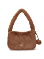 Kangol 触感超好的毛绒绒腋下包 咖色