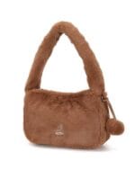 Kangol 触感超好的毛绒绒腋下包 咖色