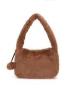 Kangol 触感超好的毛绒绒腋下包 咖色