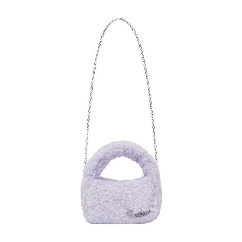 Nerdy ins超火的羊羔毛包包 香芋紫色