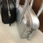 HEHR 100%牛皮 超好看的银色小方托特包