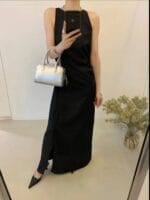 HEHR 100%牛皮 超好看的银色小方托特包