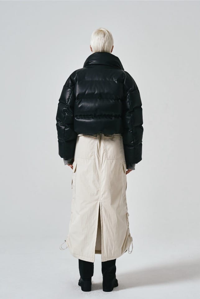 Noirer 超级大爆款假两件pu机车鹅绒服