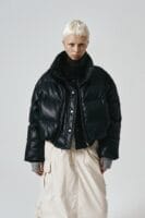 Noirer 超级大爆款假两件pu机车鹅绒服