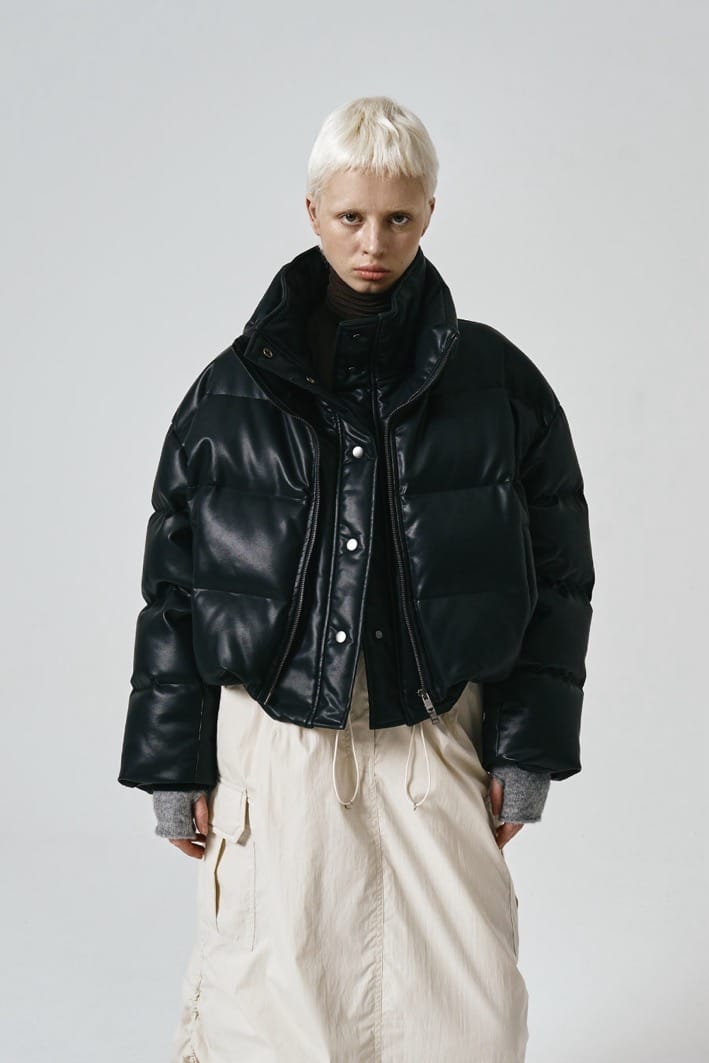 Noirer 超级大爆款假两件pu机车鹅绒服