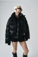 Noirer 超级大爆款假两件pu机车鹅绒服