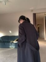 很高级的浅烟灰色100%羊毛大衣 不薄不厚刚刚好