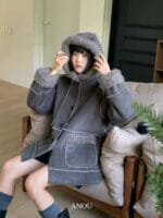 今年新款 超级火爆墨色皮毛一体 好高级