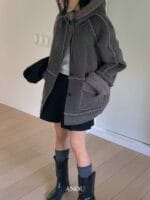 今年新款 超级火爆墨色皮毛一体 好高级