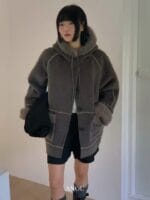 今年新款 超级火爆墨色皮毛一体 好高级