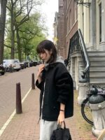 羊毛60%  设计感夹克外套