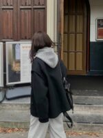 羊毛60%  设计感夹克外套