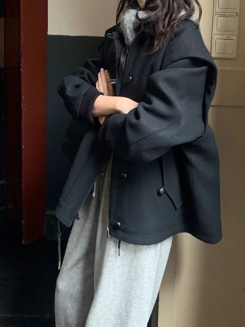 羊毛60%  设计感夹克外套