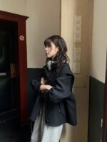 羊毛60%  设计感夹克外套