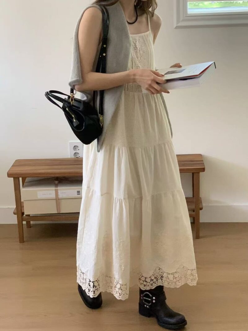 重工刺绣蕾丝连衣裙 日常度假都可以穿