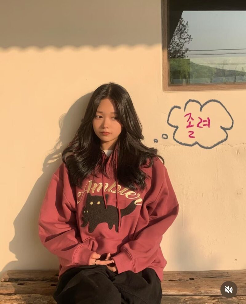 Black Cat绝美梅子色加绒连帽卫衣