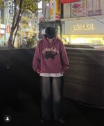 Black Cat绝美梅子色加绒连帽卫衣