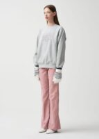 『北美独家款』加绒刺绣卫衣男女同款 浅灰色