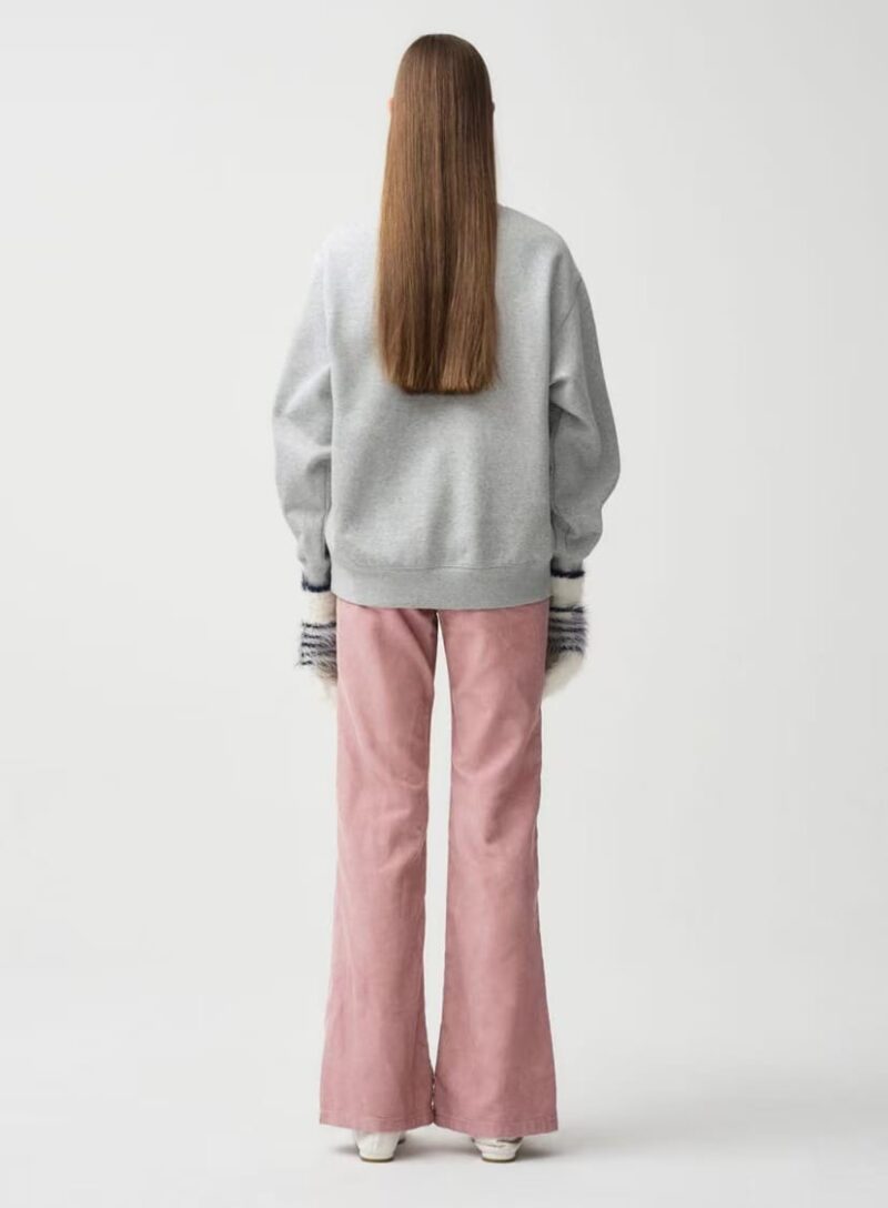 『北美独家款』加绒刺绣卫衣男女同款 浅灰色