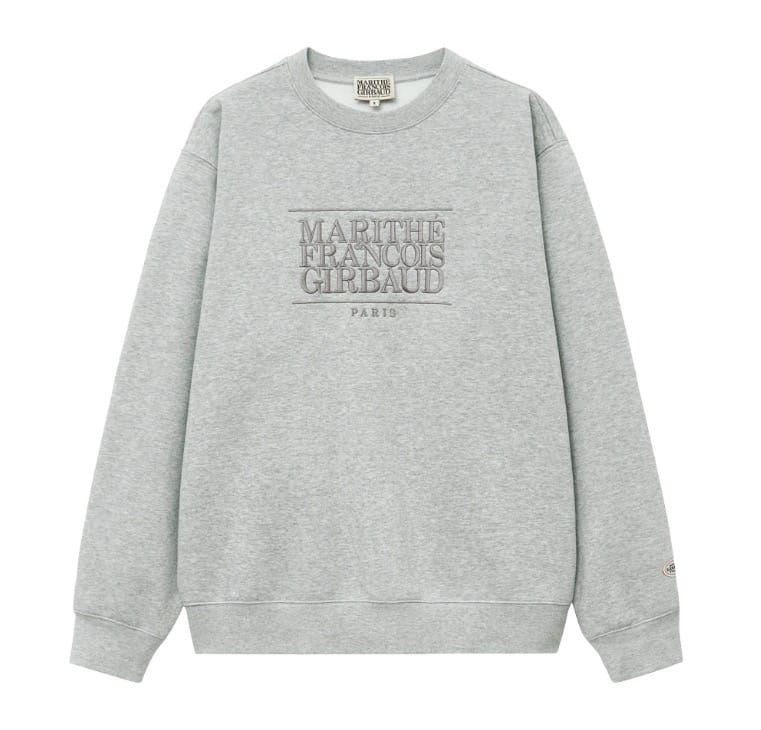 『北美独家款』加绒刺绣卫衣男女同款 浅灰色