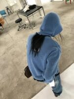 马海毛70 氛围感假两件V领毛衣