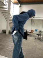 马海毛70 氛围感假两件V领毛衣