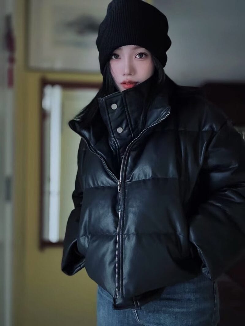 Noirer 超级大爆款假两件pu机车鹅绒服