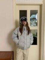 超级美腻的冰激凌蓝羽绒服